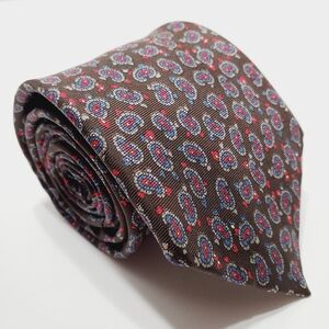 Hardy Amies Multicolor Geometric Pattern Men's Silk Neck Tie Repp Fabric